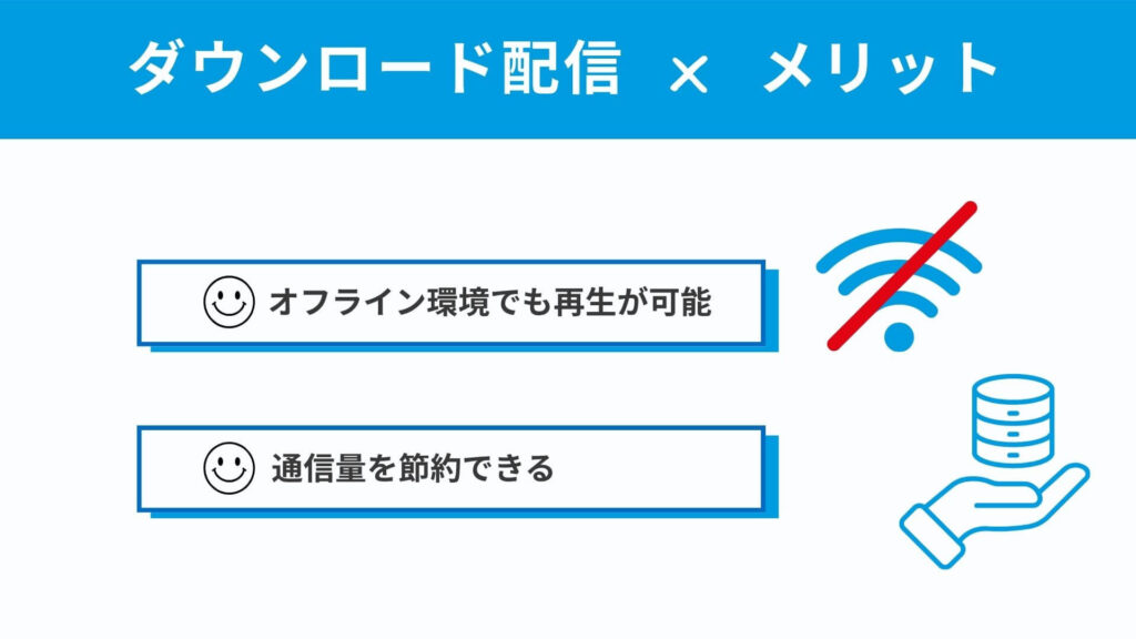 ダウンロード配信のメリット