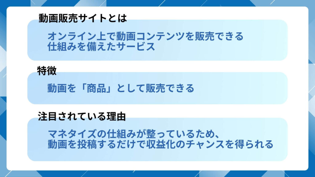 動画販売サイトの基本