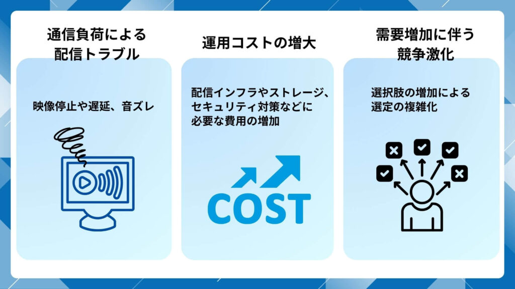 動画配信サービスが抱える主な課題