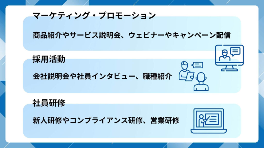 疑似ライブ配信の活用シーン