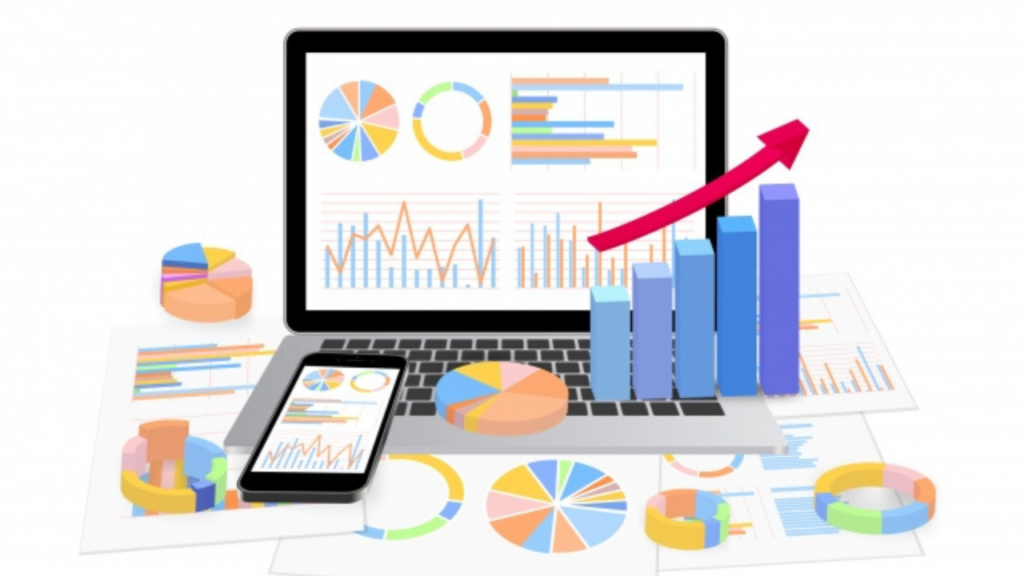 パソコンとグラフ