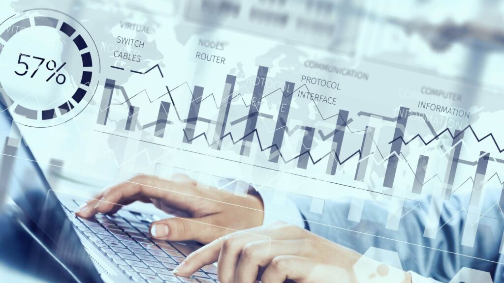 パソコンとグラフ