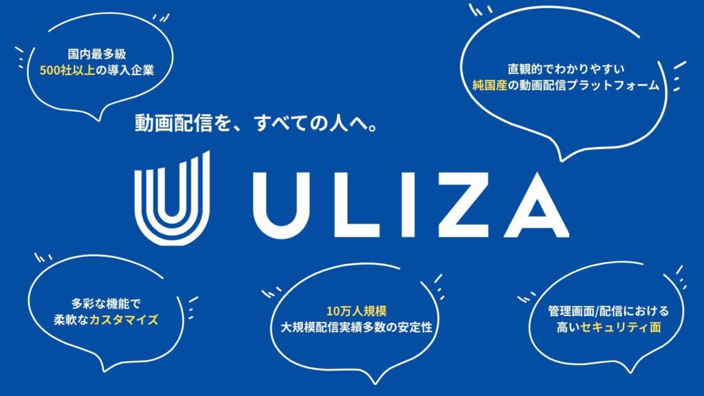 動画配信プラットフォームULIZAの特徴